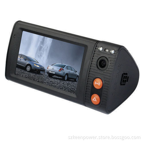 3.0 Inch LCD Dual Lens Car Video Recorder with Night Vision and G-Sensor GPS